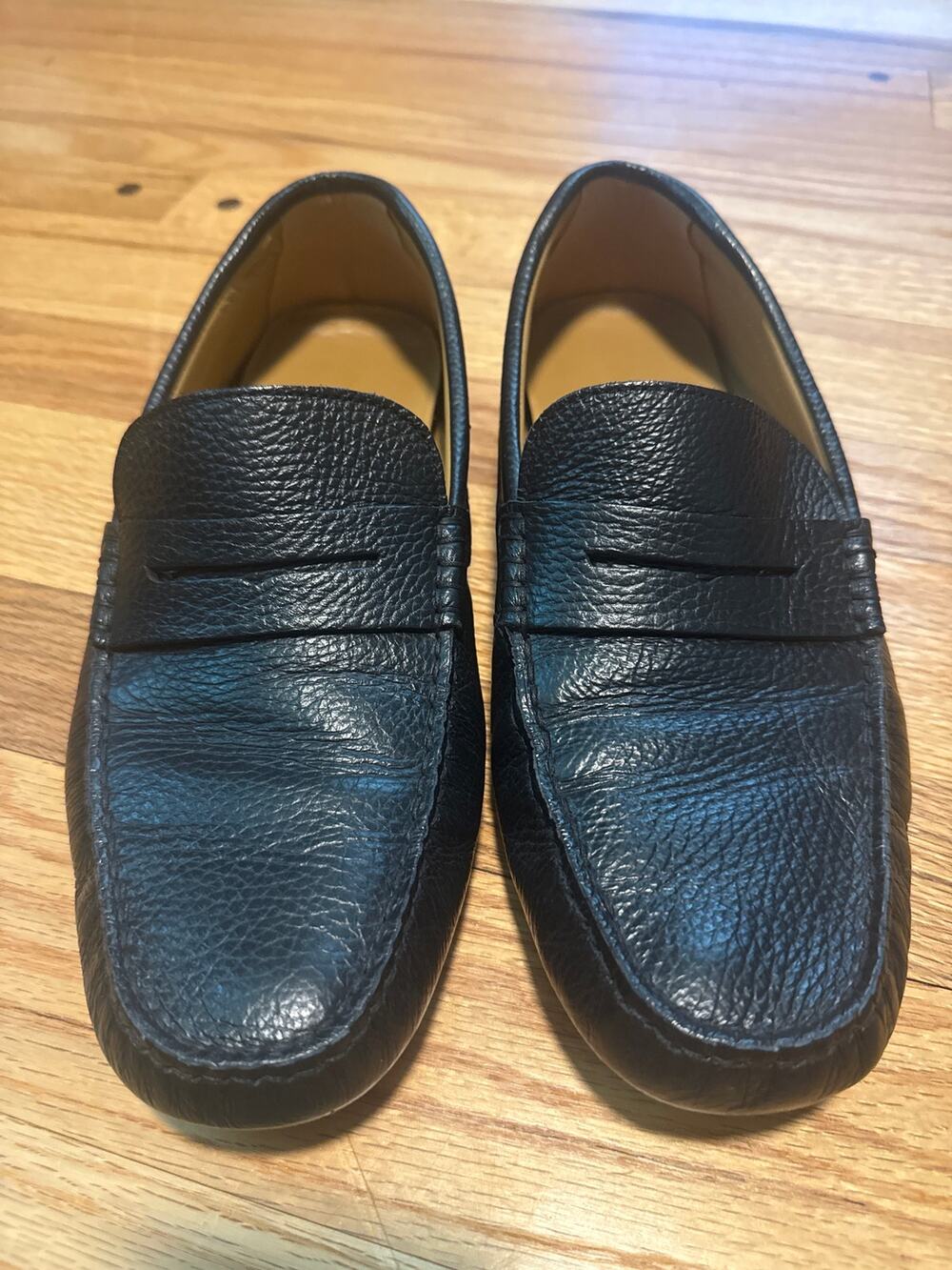 Oliver Cabell Driver Black Pebbled Leather Loafers Men’s EU 42 Driving Shoes